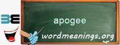 WordMeaning blackboard for apogee